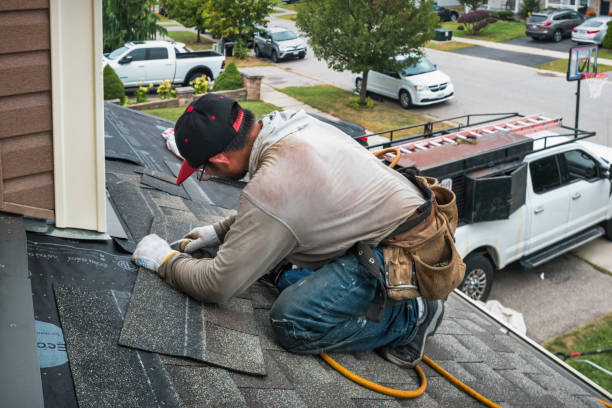 Professional Roofing technician working in Pomona, NY